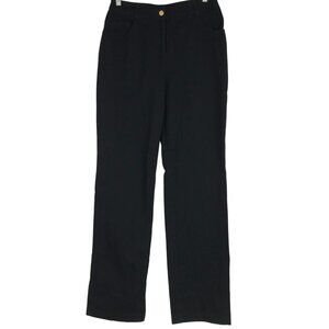 ST JOHN - WOMEN'S 6 - BLACK BUTTON WAIST CASUAL PANTS